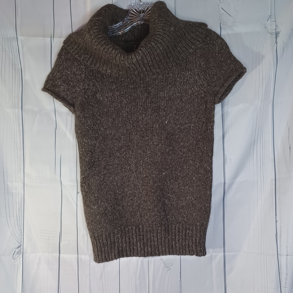 BCBG MaxAzria Cowl neck short sleeve sweater.